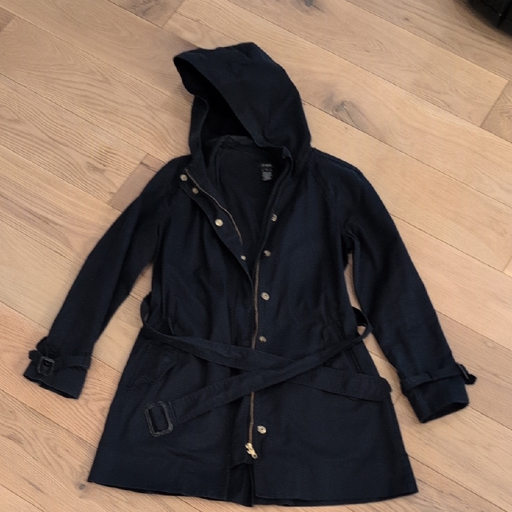 J Crew Hooded Navy Jacket